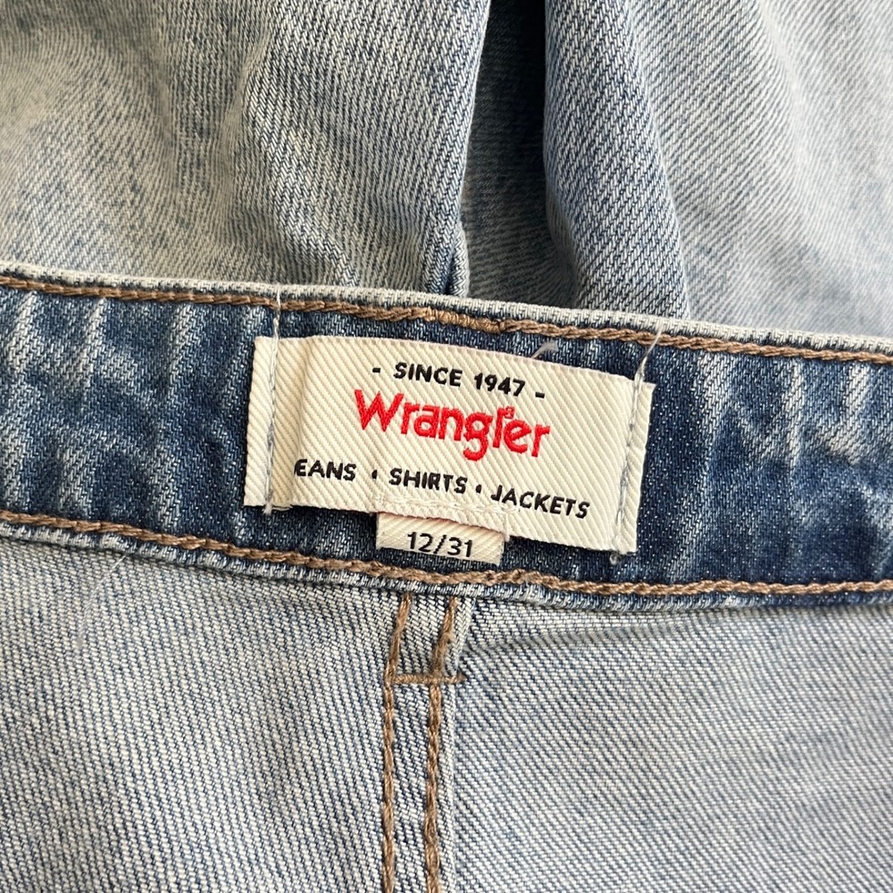 Wrangler Womens 12 High Rise Denim Dad Shorts Jorts Light Blue New NWT - Picture 6 of 6